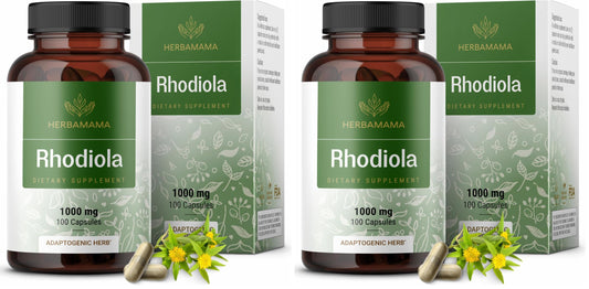 HERBAMAMA Rhodiola Rosea 1000mg – Relaxation, Focus & Brain Support