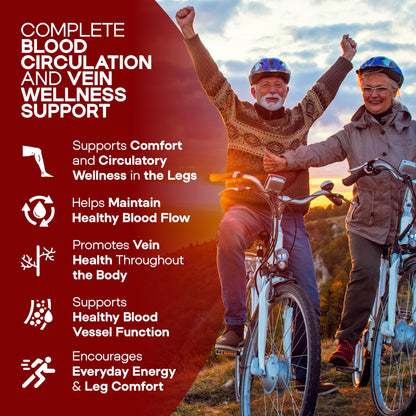HerbaMe Blood Circulation Supplement – 120 Capsules for Vein & Heart Health