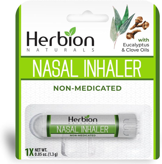 HERBION Naturals Nasal Inhaler - Non-Medicated Congestion Relief (0.05 fl oz)