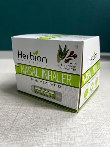 HERBION Naturals Nasal Inhaler - Non-Medicated Essential Oil Relief for Congestion & Sinus Pressure (Pack of 2)