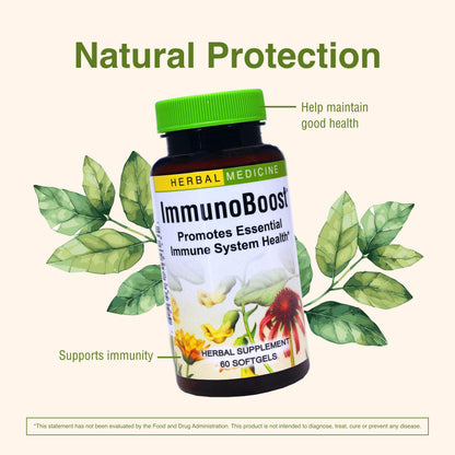 Herbs Etc. Immunoboost - Immune Support Herbal Supplement (Gluten-Free) 60 Softgels