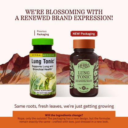 Herbs Etc. Lung Tonic - Lung & Respiratory Support - 60 Softgels
