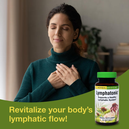Herbs Etc. Lymphatonic Softgels – Lymphatic System Support, Gluten-Free, 60 Softgels (2 Pack)