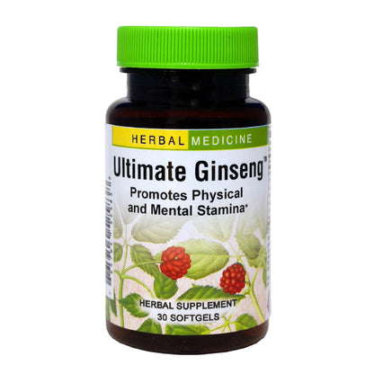 Herbs Etc. Ultimate Ginseng Softgels – Stamina & Brain Health | Gluten-Free 30 Servings