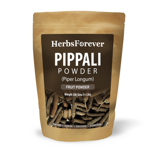 HerbsForever Pippali Powder – Premium Piper Longum, 230g | Non-GMO, Vegan, Gluten-Free