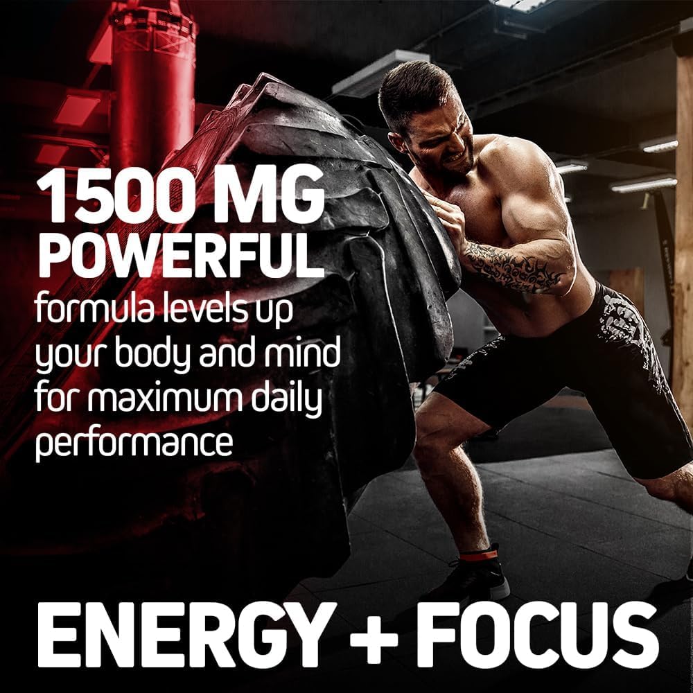 Herbtonics Korean Red Panax Ginseng 1500mg - Energy, Focus & Vitality | 120 Vegan Capsules