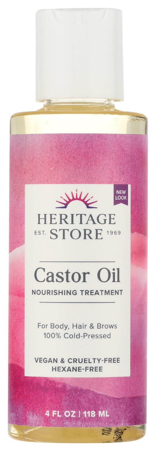 Heritage Castor Oil - Pure Castor Oil for Hair, Skin & Nails