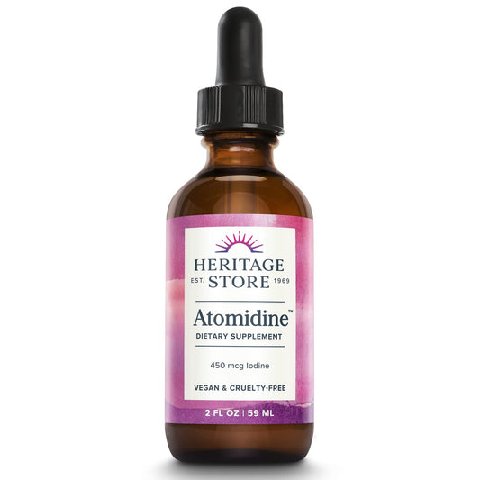 Heritage Store Atomidine 450mcg Liquid Iodine Drops - Vegan & Cruelty-Free