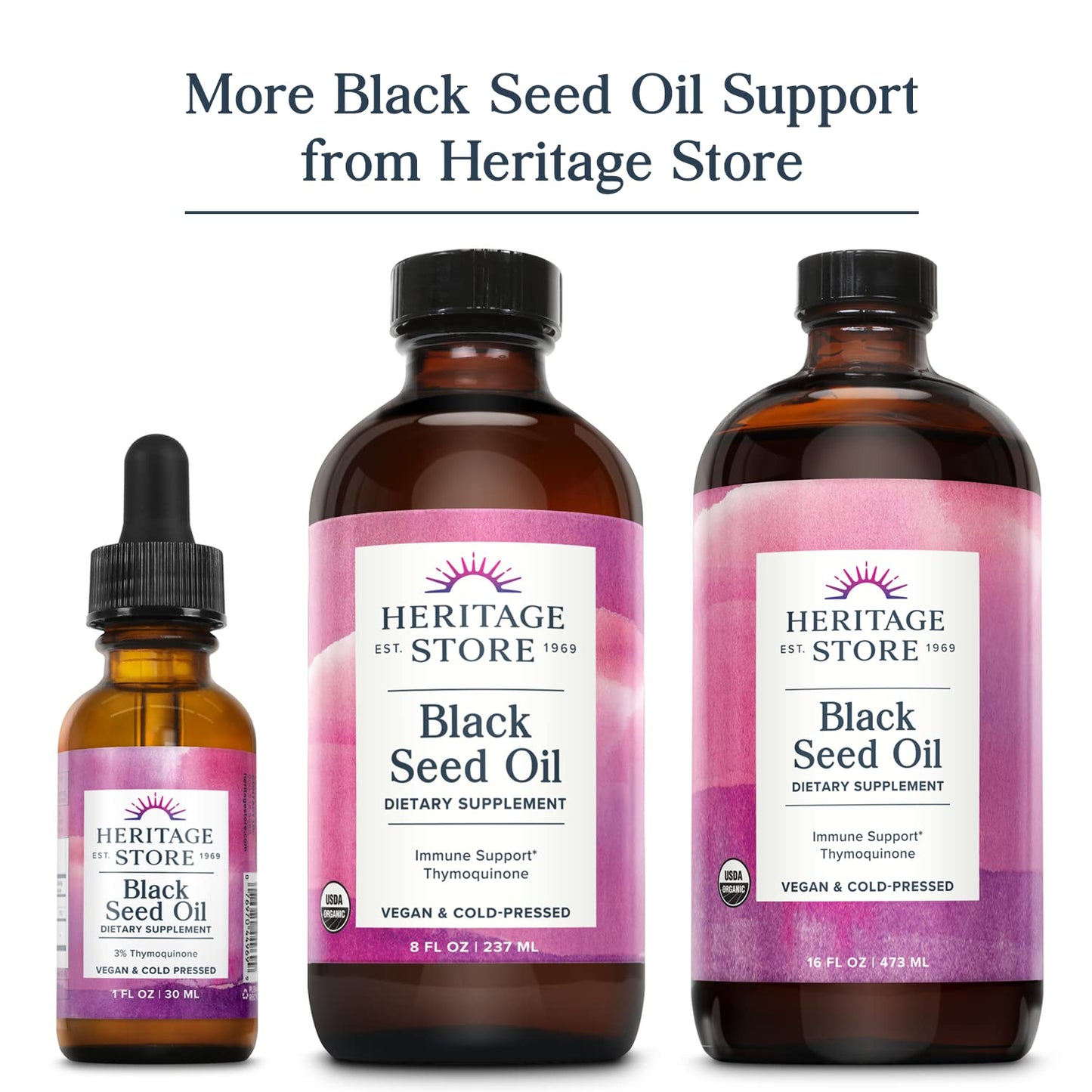 HERITAGE STORE Black Seed Oil 650mg | Nigella Sativa Capsule Supplement