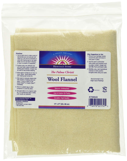 Heritage Products Wool Flannel Palma Christi 12in x 27in | 1 Flannel