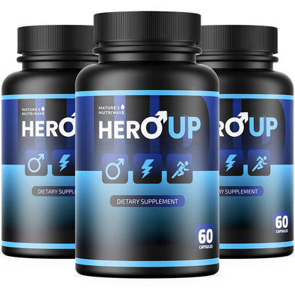 HeroUP by Nature’s NutriWave – Plant-Based Wellness, Non-GMO, Stimulant-Free | USA-Made 60 Capsules