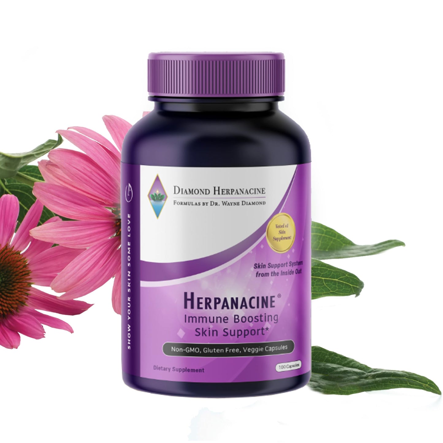 Herpanacine Diamond - Natural Skin Care & Immune Support Vitamins (100 Count)