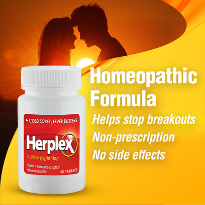 Herplex Premium Tablets | Non-Prescription Cold Sore Relief | 60 Tablets