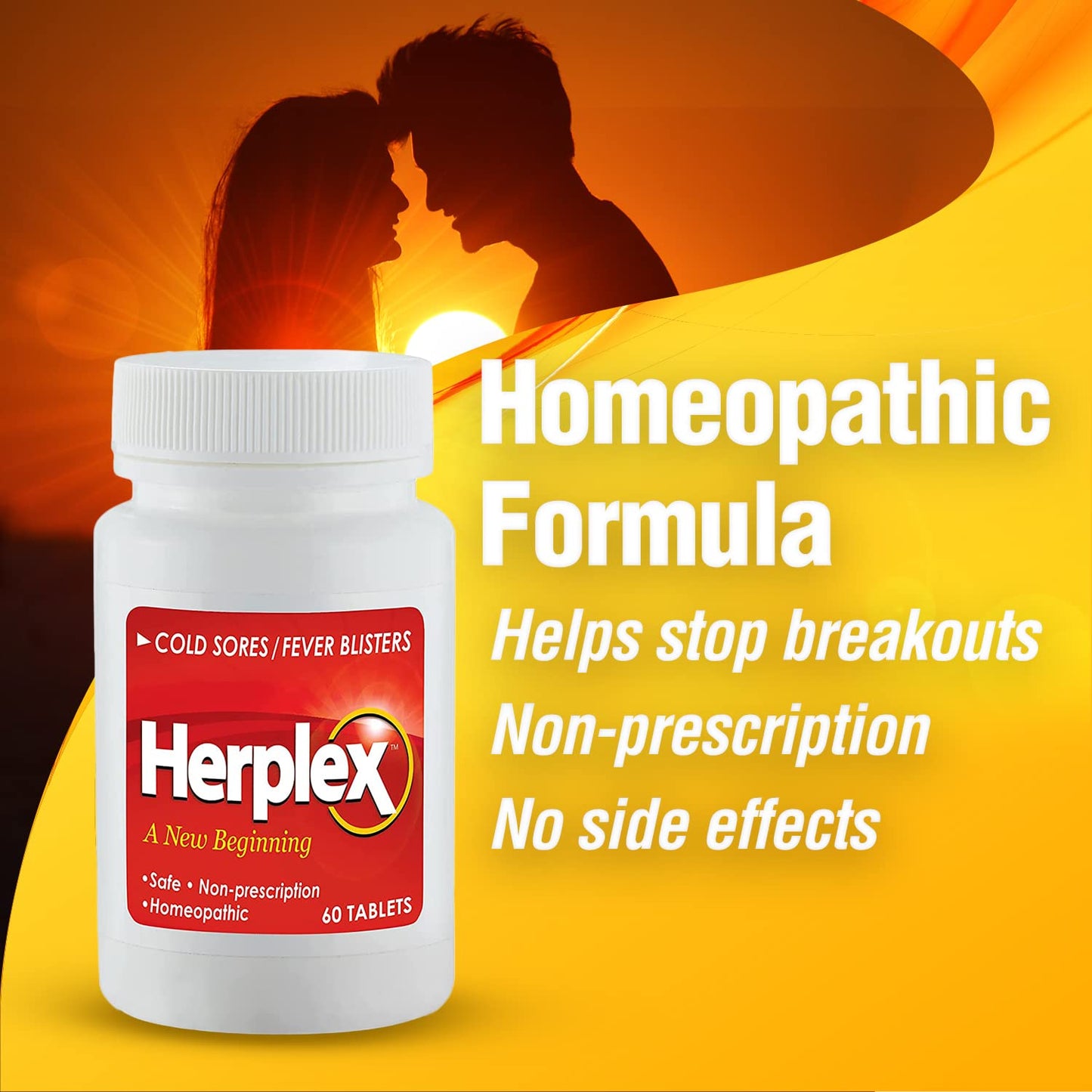 Herplex Premium Tablets | Nonprescription Cold Sore Relief (120 Tablets)