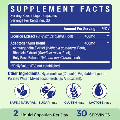 Hesperilyntis Licorice Root Liquid Capsules - Adaptogens for Stress & Sleep | 120 Caps