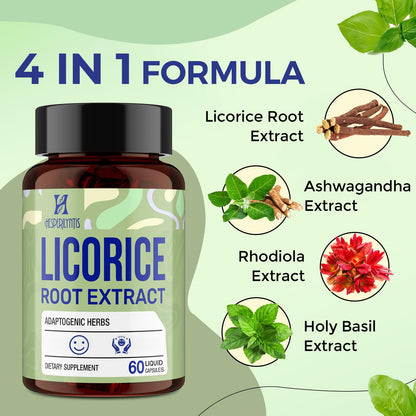Hesperilyntis Licorice Root Liquid Capsules - Adaptogens for Stress & Sleep | 120 Caps