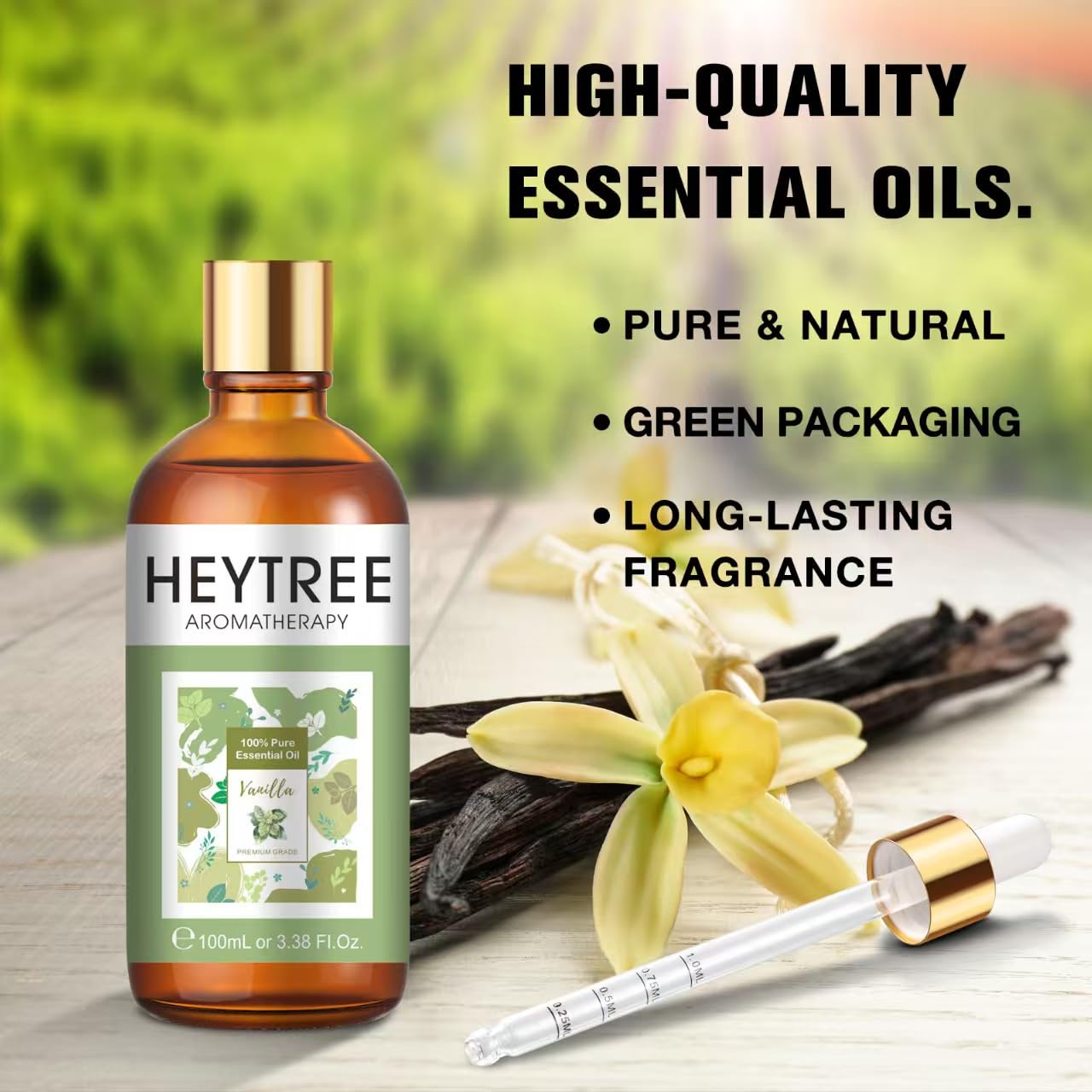 HEYTREE Vanilla Essential Oil - Relaxing Aroma for Soap & Candles (100ml)