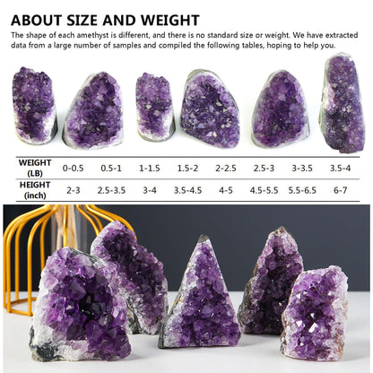 HIBCIGA Amethyst Cluster Geode – Raw Purple Quartz Crystal, 11-12 lb
