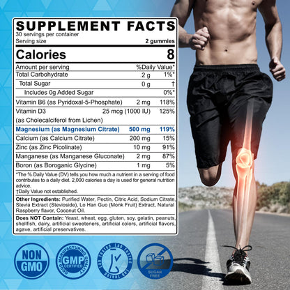Magnesium Citrate Gummies 500mg – Sugar Free for Women & Men | Mood & Sleep Support
