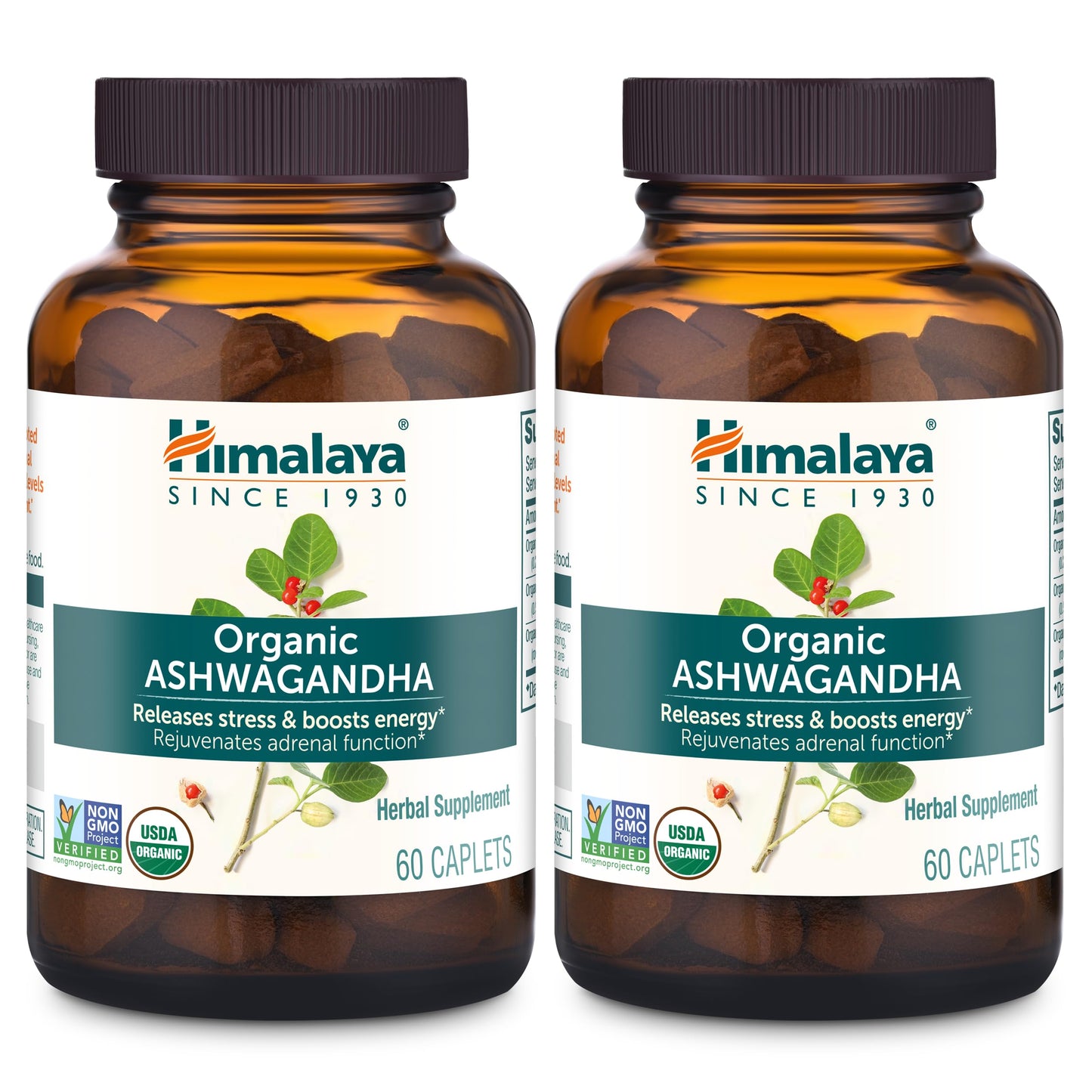 Himalaya Organic Ashwagandha Root – 120 Day Supply | Stress Relief & Energy Support
