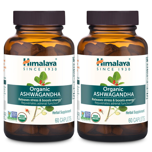 Himalaya Organic Ashwagandha Root – 120 Day Supply | Stress Relief & Energy Support