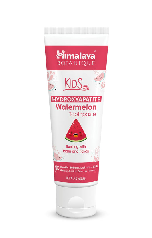 Himalaya Botanique Kids Hydroxyapatite Toothpaste – Watermelon Flavor, Fluoride-Free, Vegan, Gluten-Free 4 oz
