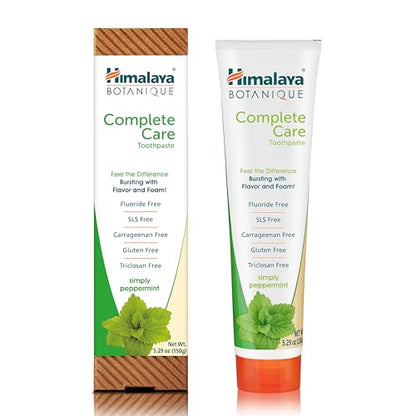 Himalaya Botanique Complete Care Toothpaste – Herbal, Fluoride Free, Peppermint (2 Pack)