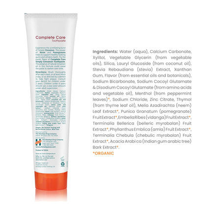 Himalaya Botanique Complete Care Toothpaste, Herbal, Cinnamon Flavor, Fights Plaque, Freshens Breath, Fluoride Free, No Artificial Flavors, SLS Free, Cruelty Free, Foaming, 5.29 Oz, 1 Pack