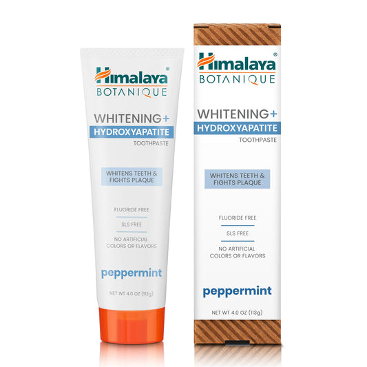 Himalaya Botanique Whitening Toothpaste with Nano Hydroxyapatite - Peppermint, 4 oz