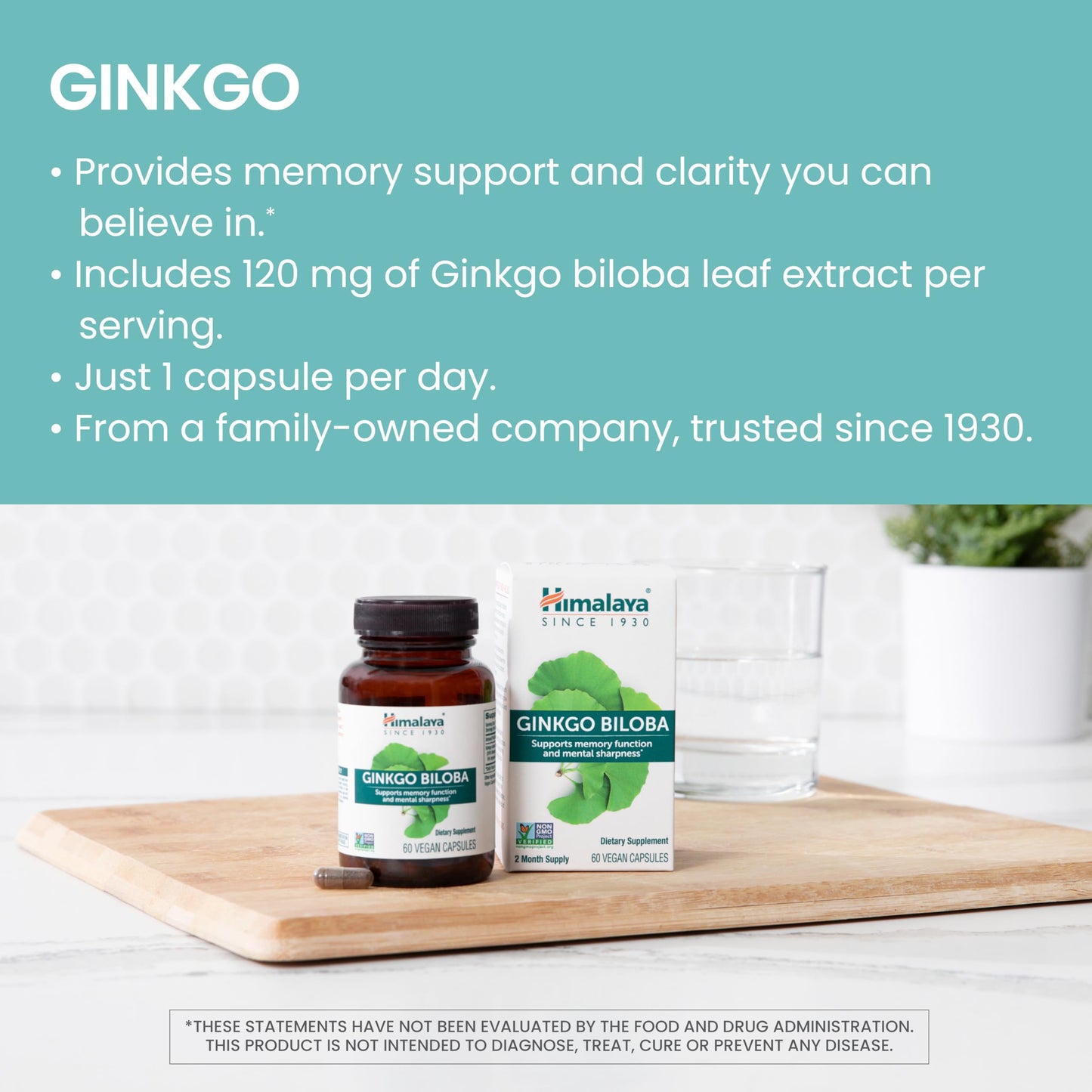 Himalaya Ginkgo Biloba 120 mg | 60 Day Supply | Memory & Focus Support