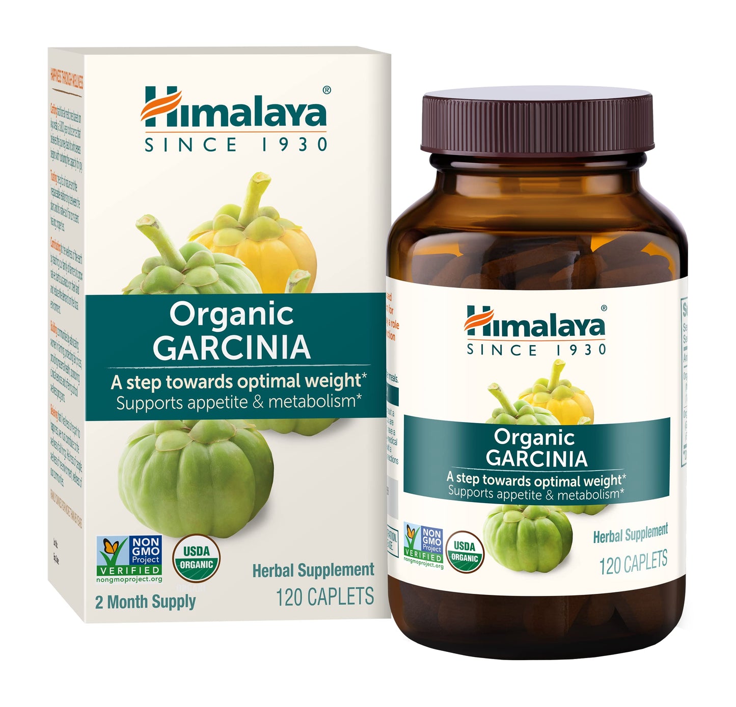 Himalaya Organic Garcinia Cambogia – 600 mg, 120 Plant-Based Caplets | USDA Organic