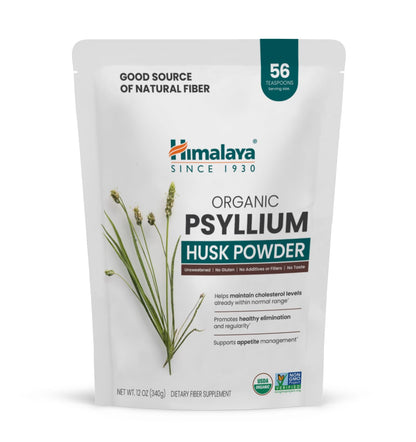Himalaya Organic Psyllium Husk Powder – Daily Fiber, 12 oz