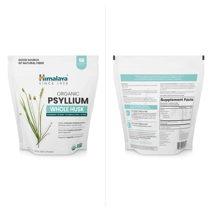 Himalaya Organic Psyllium Whole Husk - Daily Fiber, 12 oz (USDA Organic, Non-GMO)