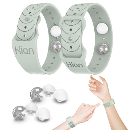 Hion Motion Sickness Bracelets (Beryl) – Acupressure Wristbands for Travel, Morning Sickness & Pregnancy Nausea