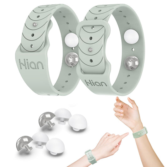 Hion Motion Sickness Bracelets (Beryl) – Acupressure Wristbands for Travel, Morning Sickness & Pregnancy Nausea