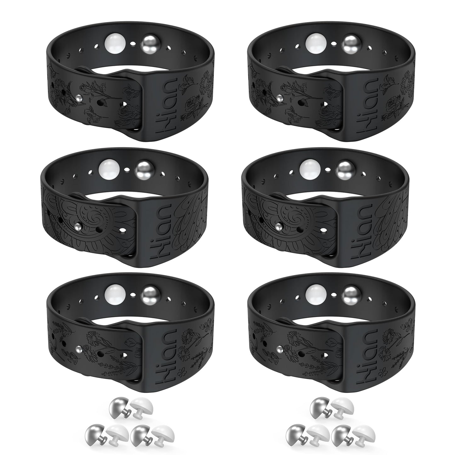 Hion Motion Sickness Bands – 3-Pair Sea Sickness Wristbands (Black) for Nausea, Travel & Morning Sickness