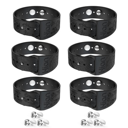 Hion Motion Sickness Bands – 3-Pair Sea Sickness Wristbands (Black) for Nausea, Travel & Morning Sickness