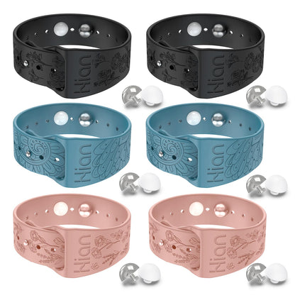 Hion Motion Sickness Wristbands — Natural Acupressure Relief (3 Pairs)