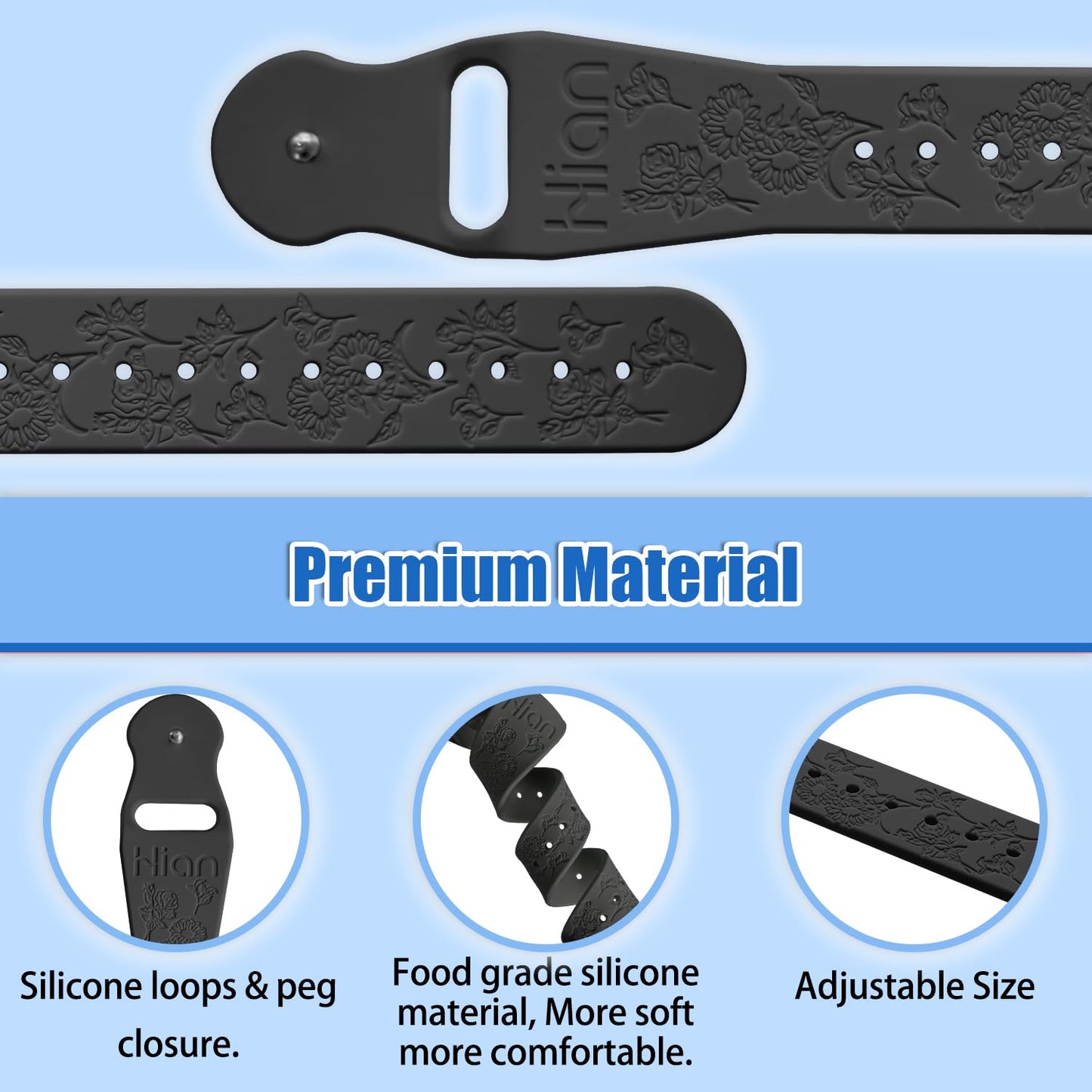 Hion Motion Sickness Wristbands — Natural Acupressure Relief (3 Pairs)
