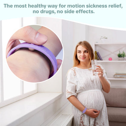 Hion Motion Sickness Bracelets – Sea Sickness Wristbands (Beryl + Pink)