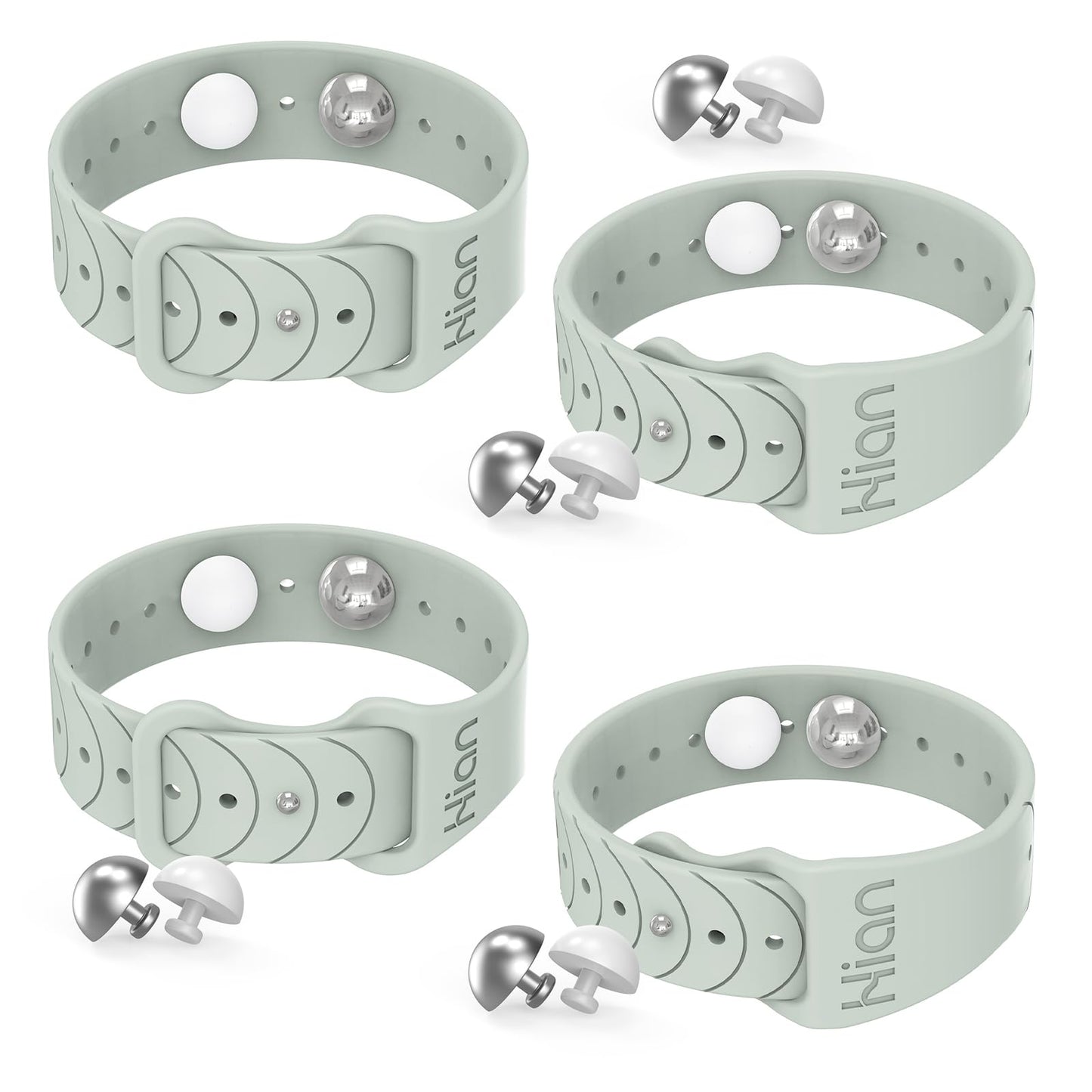 Hion Motion Sickness Bracelets – Acupressure Nausea Bands (2 Pairs)