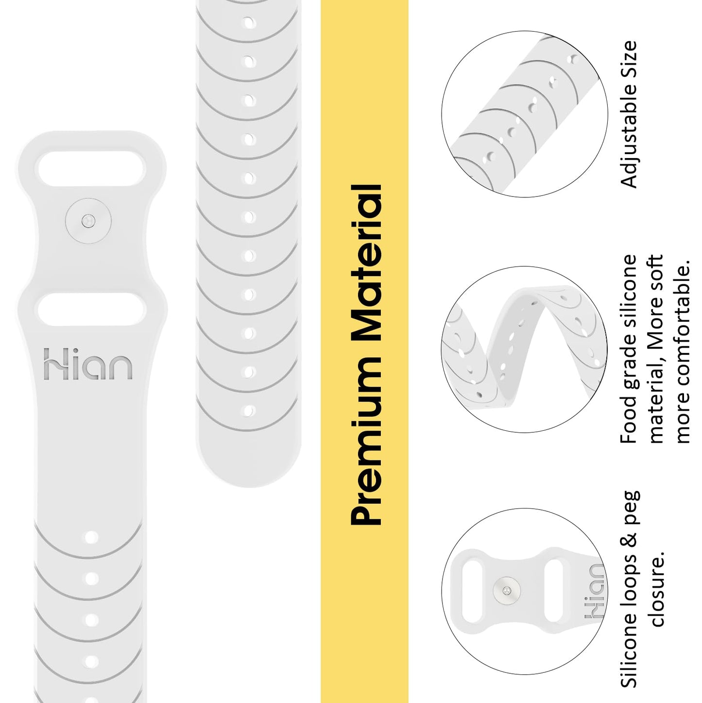Hion Motion Sickness Bracelets — Acupressure Wristbands (3 Pairs: Black Blue White)