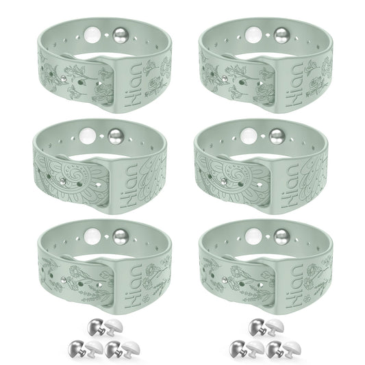 Hion Motion Sickness Bracelets – 3-Pair Sea Sickness Wristbands (Beryl) for Nausea Relief