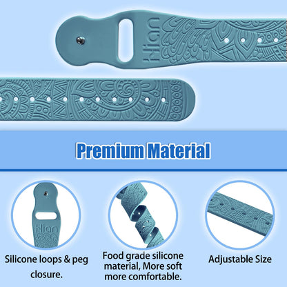 Hion Motion Sickness Bracelets — Acupressure Nausea Bands (2 Pairs, Blue & Beryl)