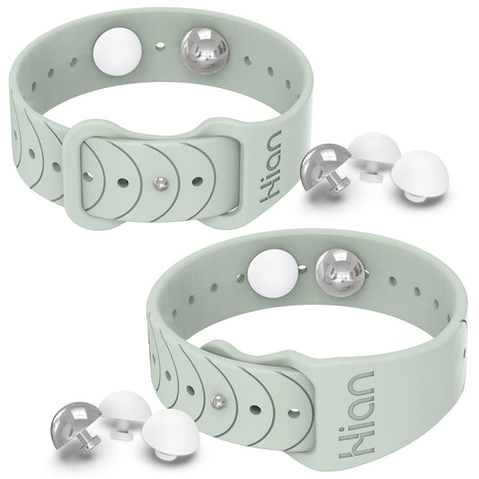 Hion Motion Sickness Bracelets – Sea Sickness Wristbands (1 Pair Beryl) | Acupressure Nausea Bands
