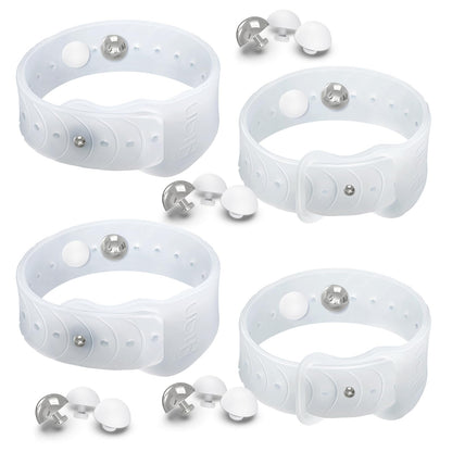 Hion Motion Sickness Bracelets – 2 Pairs Transparent Acupressure Wristbands for Nausea Relief