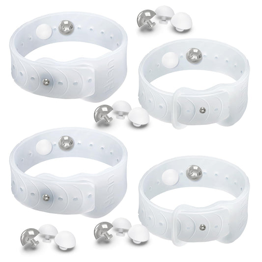 Hion Motion Sickness Bracelets – 2 Pairs Transparent Acupressure Wristbands for Nausea Relief