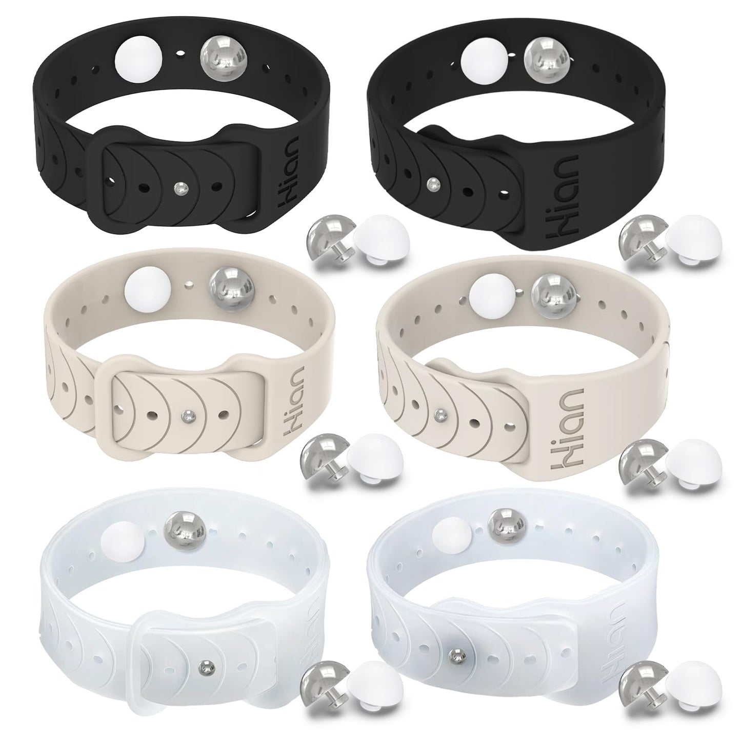 Motion Sickness Bracelets by Hion – 3-Pair Acupressure Wristbands for Nausea, Morning Sickness, Travel Relief