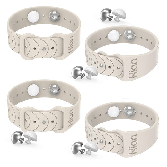 Hion Motion Sickness Bracelets – Acupressure Wristbands (2 Pairs, Starlight)