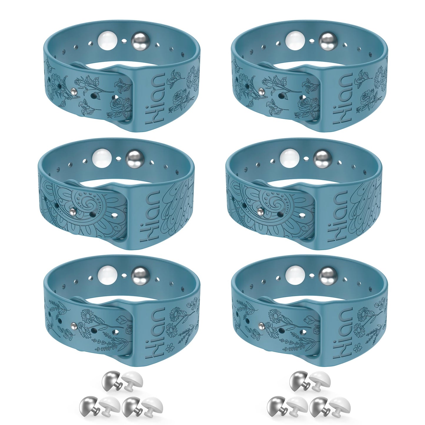 Hion Motion Sickness Bracelets – 3 Pairs Blue Sea Sickness Wristbands | Acupressure Nausea Bands